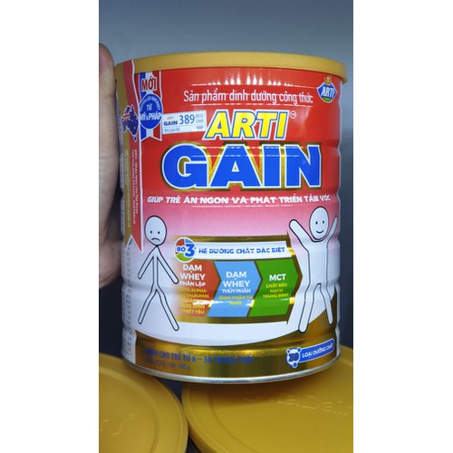 SỮA ARTI GAIN ĐỎ CHO TRẺ CHẬM LỚN (900G)