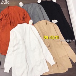 Áo khoác len cardigan dáng dài hàng nhập đẹp(có clip)