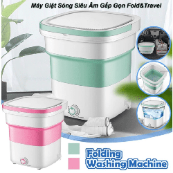 Máy Giặt Sóng Siêu Âm Đảo Chiều Tự Động Xếp Gọn Fold\u0026Travel (Green)