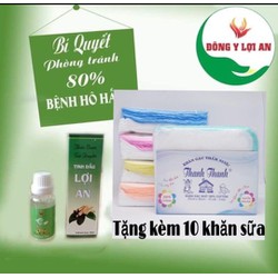 Tinh dầu Lợi An bôi hết ho, sổ mũi bé + tặng 10 khăn sữa
