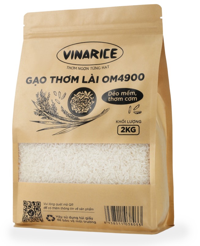 Hình ảnh Gạo Thơm Lài OM4900 2KG - Dẻo mềm thơm ngon cơm