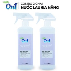 Combo 2 chai Nước lau đa năng On1 hương Bamboo Charcoal 500ml