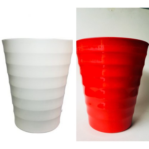 Chậu nhựa sóng tròn cao - Chậu Vòng Sóng - Chậu Vòng Tròn (3size, 3 màu Đá Đen - đỏ - trắng)