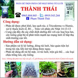 Phân dê trộn phân chì Nhật đóng túi