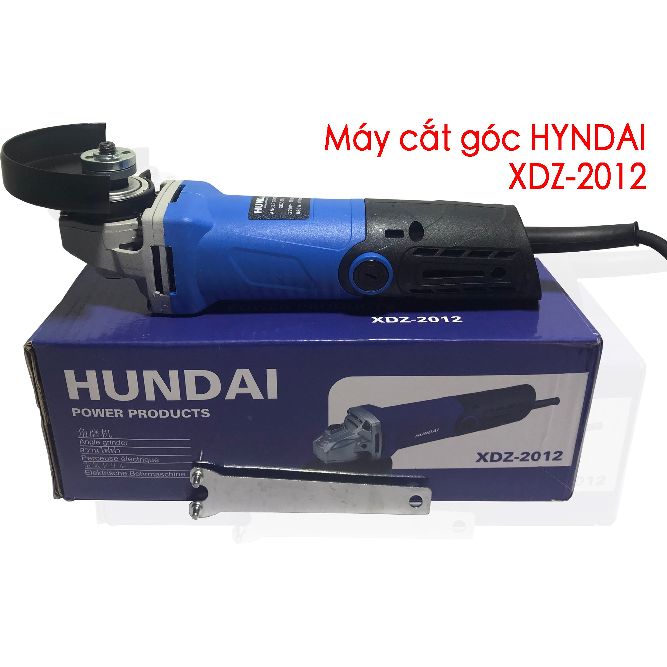 Hình ảnh Máy Mài Cắt Góc HUNDAI cầm tay lưỡi D100 -Hàng tốt cam kết hài lòng-Công tắc đuôi