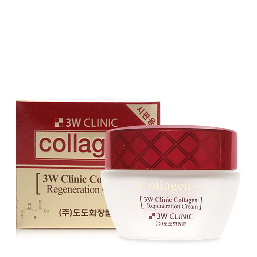 Combo Nước hoa hồng & Kem dưỡng trắng chống lão hoá 3W Clinic Collagen Regeneration Softener 150ml Cream 60ml - 826087909 6