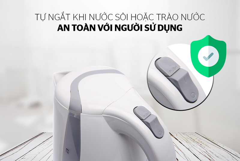 Ấm siêu tốc nhựa SUNHOUSE SHD1300 Trắng 01