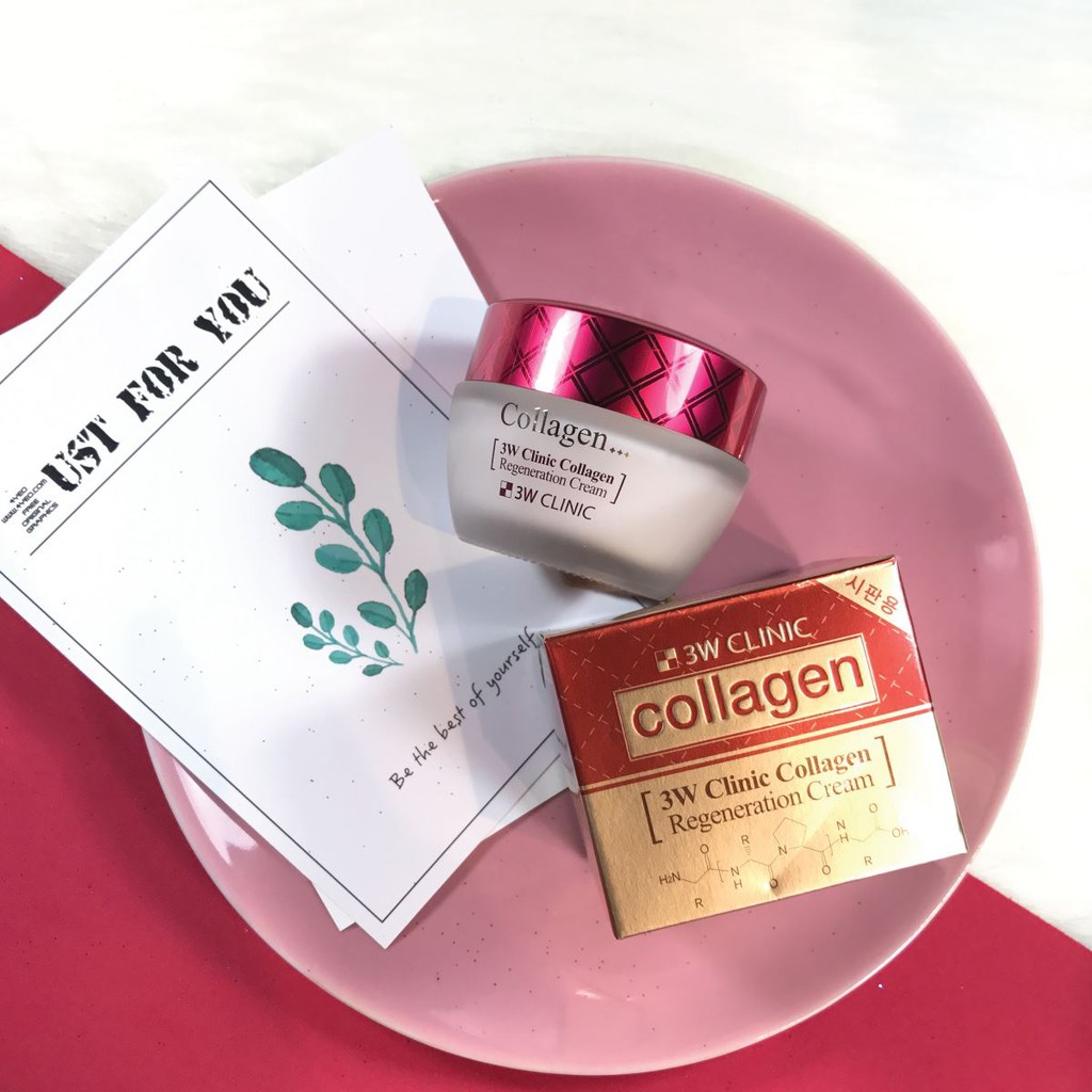 Combo Nước hoa hồng & Kem dưỡng trắng chống lão hoá 3W Clinic Collagen Regeneration Softener 150ml Cream 60ml - 826087909 3