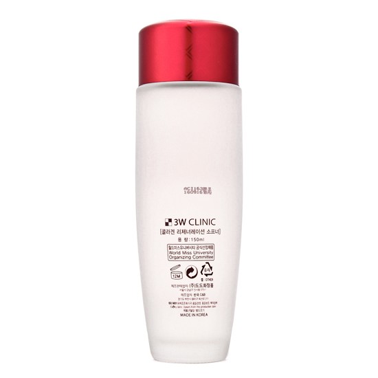 Combo Nước hoa hồng & Kem dưỡng trắng chống lão hoá 3W Clinic Collagen Regeneration Softener 150ml Cream 60ml - 826087909 2