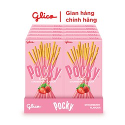 Bánh Snack Pocky Glico vị dâu 38g lốc 10 hộp