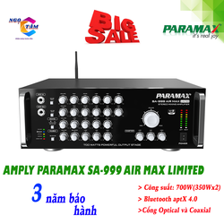 >> BÁO GIÁ AMPLI PARAMAX SA-888 AIR - HÀNG CHÍNH HÃNG | Shopee Lazada Sendo Tiki mới nhất 146 Amply Paramax-SA 999 AIR MAX LIMITED NEW 2021- Hàng Chính Hãng