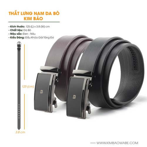 THẮT LƯNG/DÂY NỊT NAM DA BÒ KIM BẢO T-KB04