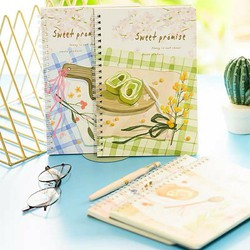 sổ lo xo A5 bìa xinh xắn nhiều mẫu 120 trang Senmu