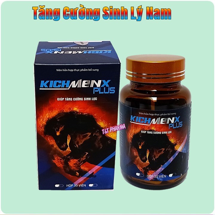 Viên Uống Tăng cường sinh lý cực mạnh KichMenx Plus - Giúp tăng cường sinh lý mạnh hơn, bền vững hơn- hôp 30viên - viên uống KichMenx Plus - Viên Uống Tăng cường sinh lý cực mạnh KichMen 1
