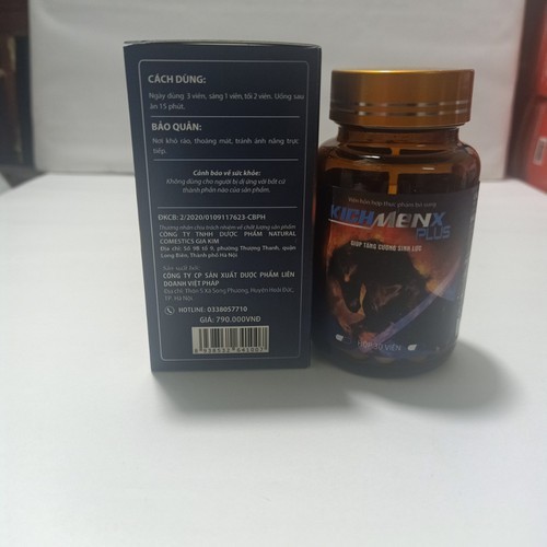Viên Uống Tăng cường sinh lý cực mạnh KichMenx Plus - Giúp tăng cường sinh lý mạnh hơn, bền vững hơn- hôp 30viên - viên uống KichMenx Plus - Viên Uống Tăng cường sinh lý cực mạnh KichMen 4