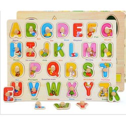 bảng núm gỗ chữ cái cho bé shopbinkute
