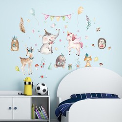 Decal dán tường - Giấy dán tường - Muôn loài thú thần tiên - kiddecals - SK7156 Decal dán tường - Giấy dán tường - Muôn loài thú thần tiên - kiddecals - SK7156