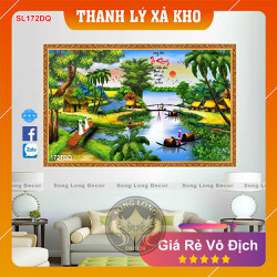 >> BÁO GIÁ TRANH 3D MIEN NAM | Shopee Lazada Sendo Tiki mới nhất 72 Tranh Dán Tường Làng Quê Việt Nam - SL172DQ-Tranh 3d Đồng quê - Song Long Decor