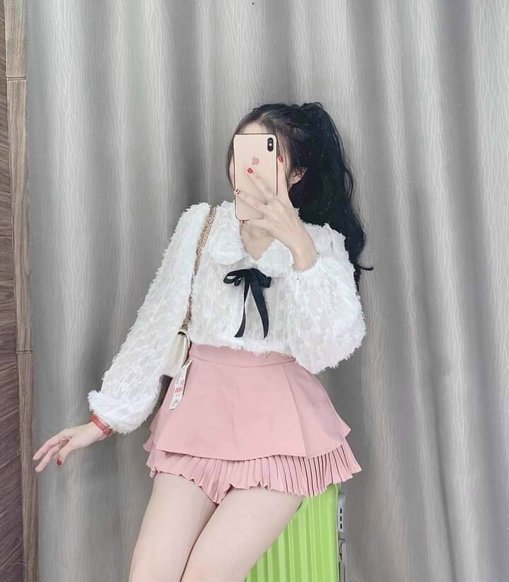 HÌNH THẬT CHÂN VÁY XÒE CÓ QUẦN TRONG - CV001 3
