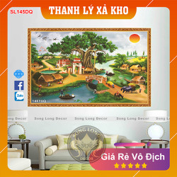 >> BÁO GIÁ TRANH 3D MIEN NAM | Shopee Lazada Sendo Tiki mới nhất 96 Tranh Dán Tường Làng Quê Việt Nam - SL145DQ-Tranh 3d Đồng quê - Song Long Decor