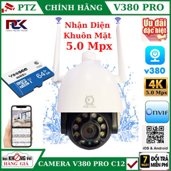 >> BÁO GIÁ (KÈM THẺ NHỚ CHUYÊN DỤNG 128GB)CAMERA IP WIFI PTZ C12 V380 PRO 5MPX XOAY 360 ĐỘ,CAMERA NGOÀI TRỜI-TRONG NHÀ CH | Shopee Lazada Sendo Tiki mới nhất 154 CAMERA WIFI V380 PRO NGOÀI TRỜI 5.0 Mpx PTZ C12 , theo dõi chuyển động , đàm thoại 2 chiều Kèm Thẻ 64GB