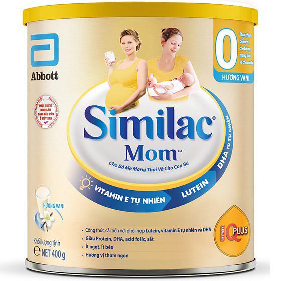 CHÍNH HÃNG - Sữa bầu Similac Mom IQ Plus, Lon 400, Hương VANI , DATE MỚI 2022