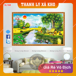 >> BÁO GIÁ TRANH 3D MIEN NAM | Shopee Lazada Sendo Tiki mới nhất 88 Tranh Dán Tường Làng Quê Việt Nam - SL168DQ-Tranh 3d Đồng quê - Song Long Decor