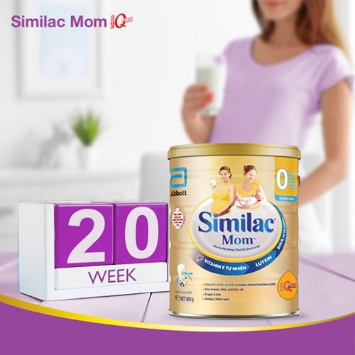 CHÍNH HÃNG - Sữa bầu Similac Mom IQ Plus, Lon 400, Hương VANI , DATE MỚI 2022