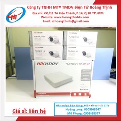 Đầu ghi hình 4 kênh DS-7104HGHI-F1 kèm 4 camera hồng ngoại siêu nét DS-2CE16B2-IPF chính hãng Hikvision