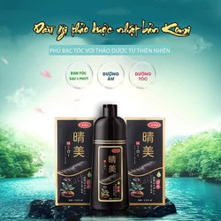 Dầu Gội Thảo Dược Phủ Bạc KOMI Nhật Bản Màu Đen