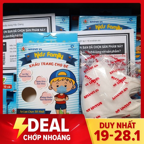 Khẩu trang y tế Khánh An Kids Family dành cho trẻ em từ 1 đến 5 tuổi – >>> top1shop >>> sendo.vn