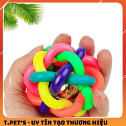 Quả bóng đồ chơi nhai gặm cho cún cưng, có chuông kêu vui nhộn