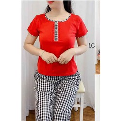 Bộ lửng Kate xốp xịn phối áo thun cotton