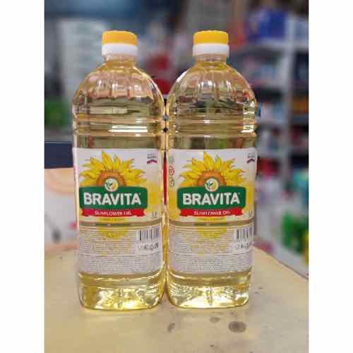 DẦU ĂN HƯỚNG DƯƠNG BRAVITA CHAI 1,8 lit  NHẬP KHẨU TỪ NGA