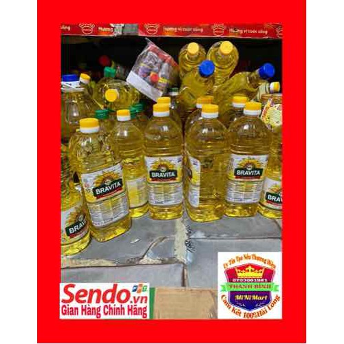DẦU ĂN HƯỚNG DƯƠNG BRAVITA CHAI 1,8 lit  NHẬP KHẨU TỪ NGA