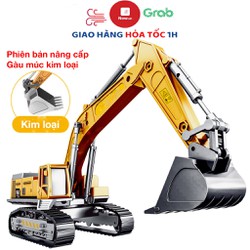 Đồ chơi mô hình xe xúc với gàu múc bằng kim loại chắc chắn phiên bản nâng cấp