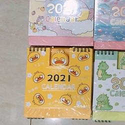 LỊCH ĐỂ BÀN HOẠ TIẾT HOẠT HÌNH DỄ THƯƠNG 2021 CALENDAR CÓ SẴN GIÁ RẺ