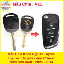 Chìa Khoá Gập xe Toyota Land Cruiser mẫu v11 Chìa Khoá Gập xe Toyota Land Cruiser mẫu v11