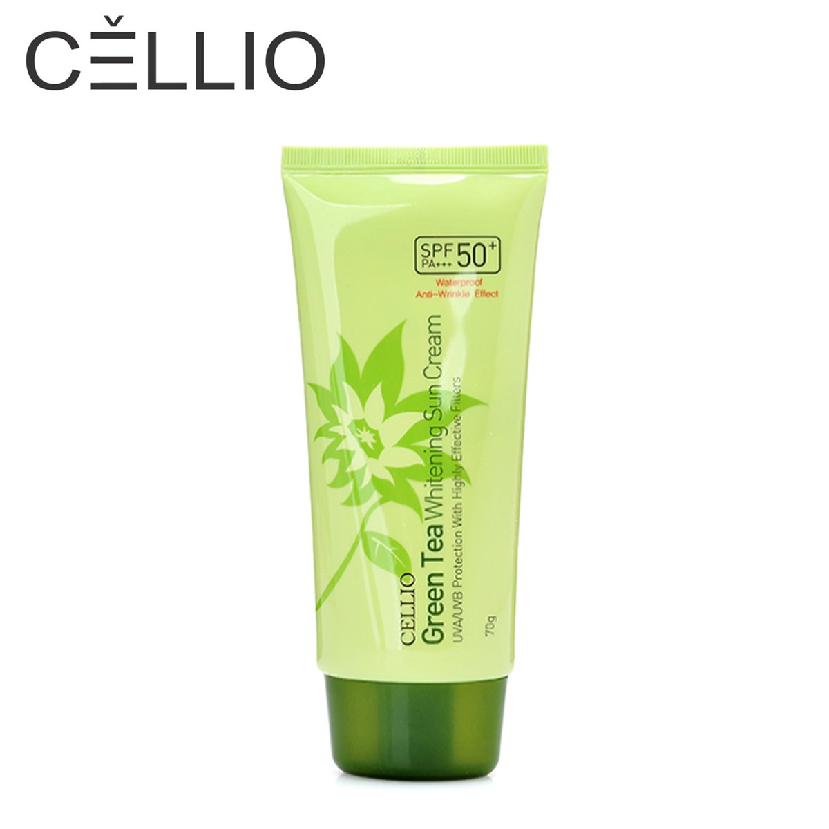 Hình ảnh KEM CHỐNG NẮNG TRÀ XANH GREEN TEA WHITENING SUN CREAM CELLIO 70 GRAM