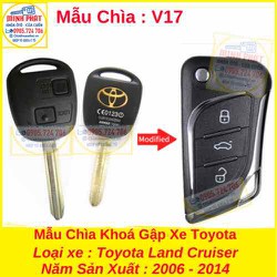 Chìa Khoá Gập xe Toyota Land Cruiser mẫu v17 Chìa Khoá Gập xe Toyota Land Cruiser mẫu v17