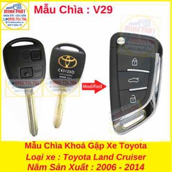 Chìa Khoá Gập xe Toyota Land Cruiser mẫu v29 Chìa Khoá Gập xe Toyota Land Cruiser mẫu v29
