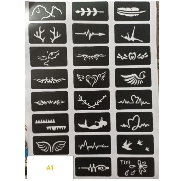 Bộ xăm tạm thời 15 ngày (gồm 1 lọ mực xăm + 1 khuôn xăm)