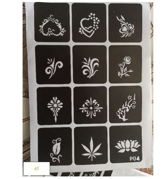 Bộ xăm tạm thời 15 ngày (gồm 1 lọ mực xăm + 1 khuôn xăm)