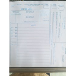 Giấy thi A3 (100 tờ) mẫu chuẩn của Bộ GD