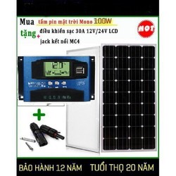 Combo tấm pin năng lượng mặt trời 100w