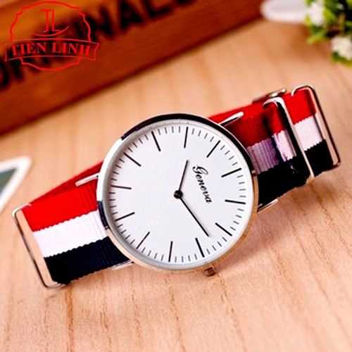 Đồng hồ dây vải GENEVA cho nam nữ