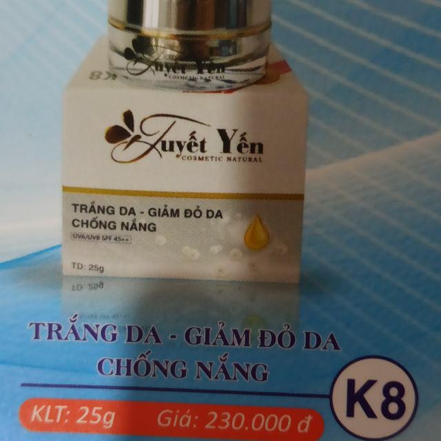 Hình ảnh TUYẾT YẾN Kem trắng da - giảm đỏ da - chống nắng 25g