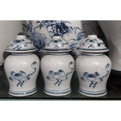 bộ 3 hũ ( chóe) đựng gạo, muối, nước trên ban thờ