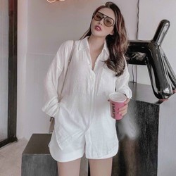 Áo sơ mi thụng mác Gu túi zip Áo sơ mi thụng mác Gu túi zip