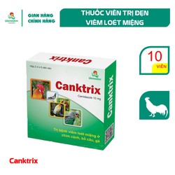 Vemedim: Canktrix Thuốc viên uống dùng cho chim cảnh, gà cảnh bị viêm loét miệng, Hộp 10 viên